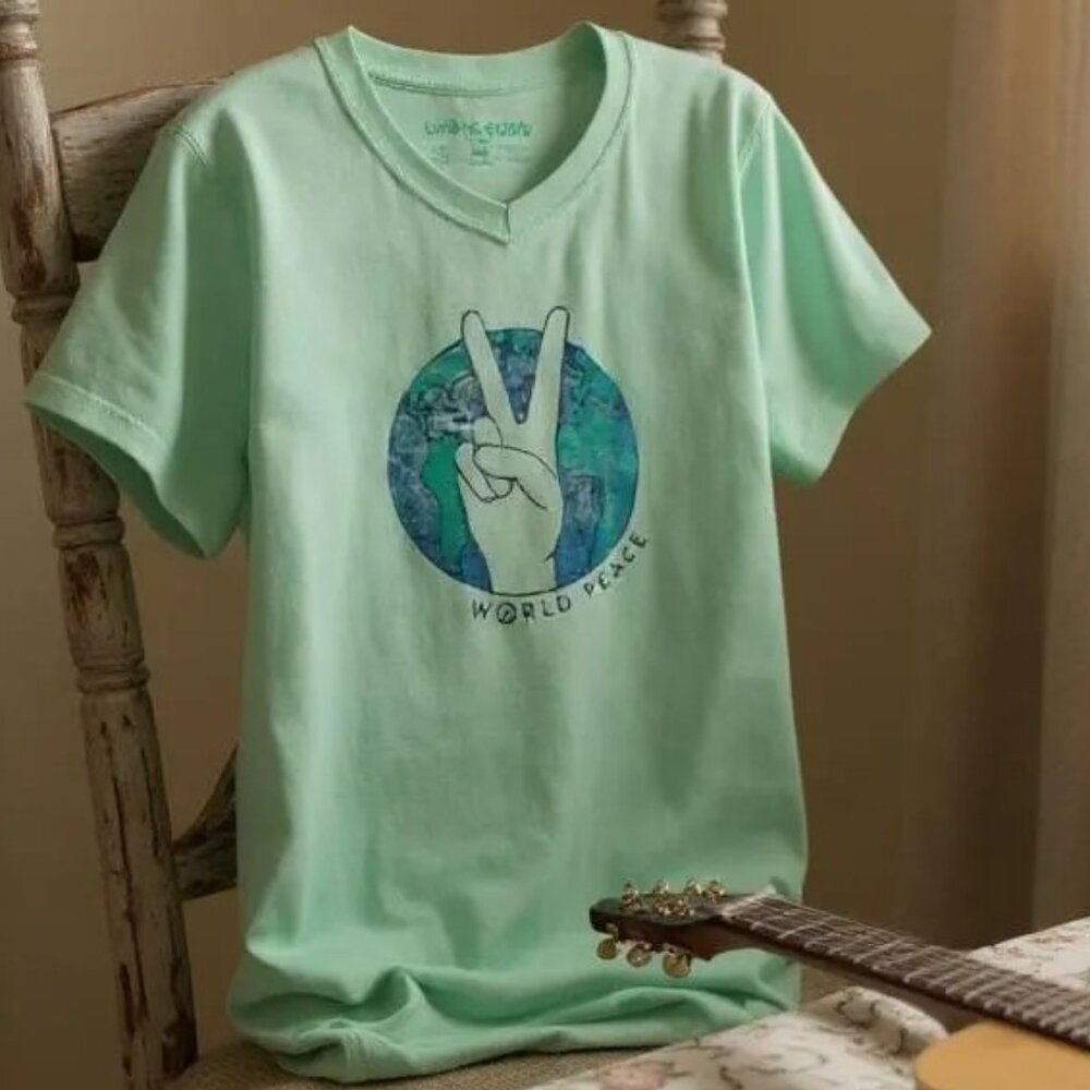 Life is Good Women's World Peace Sign Crusher-LITE Vee